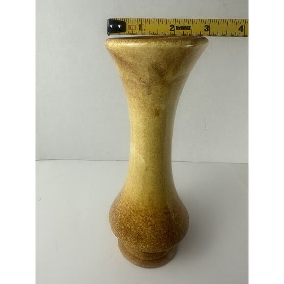 Haeger Art Pottery Golden Brown Glaze Bud Vase 9" MCM Vintage USA - Picture 4 of 6